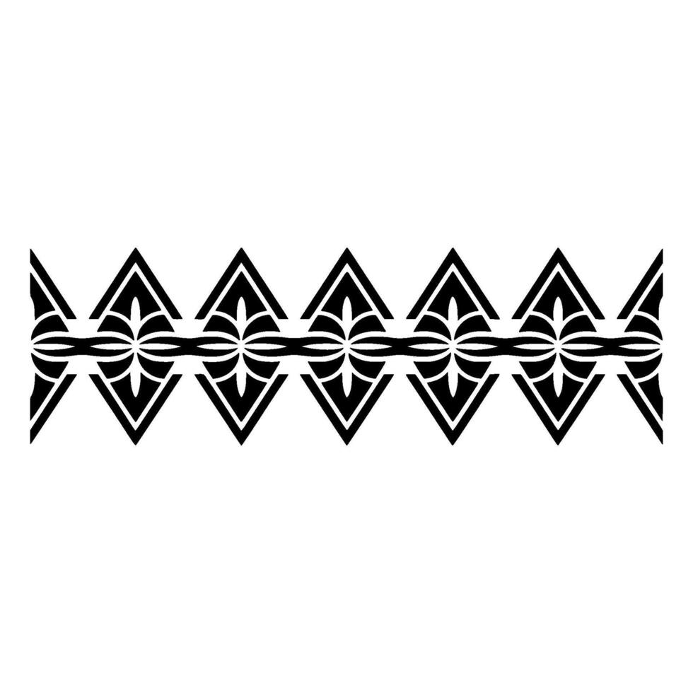 Geometric Tribal Border, Minimalist, alternate version 90 vector