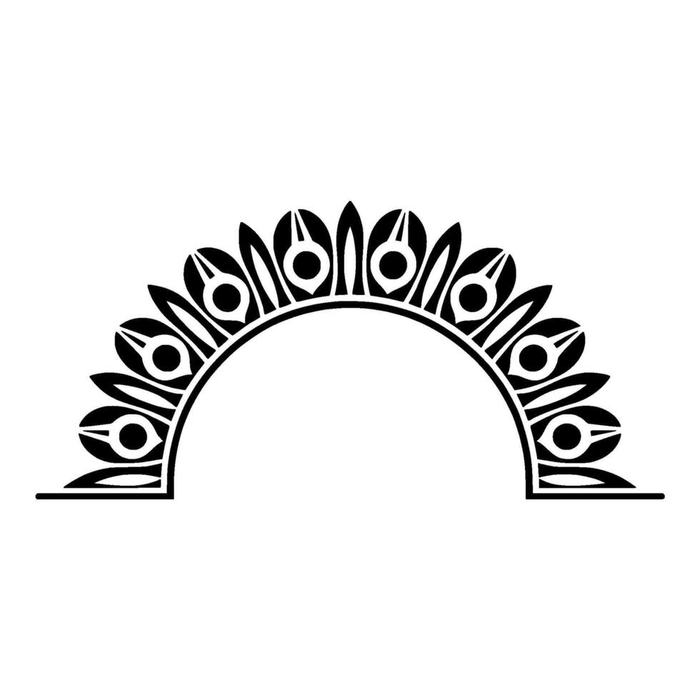 Geometric Arch Motif, Stylized Tribal vector