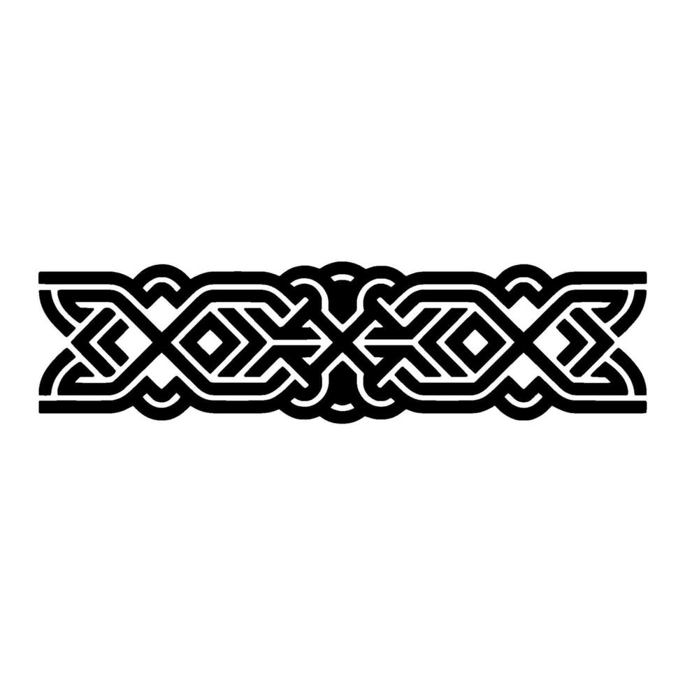 Intricate Celtic Border, Geometric Pattern, Vintage, Knotwork vector