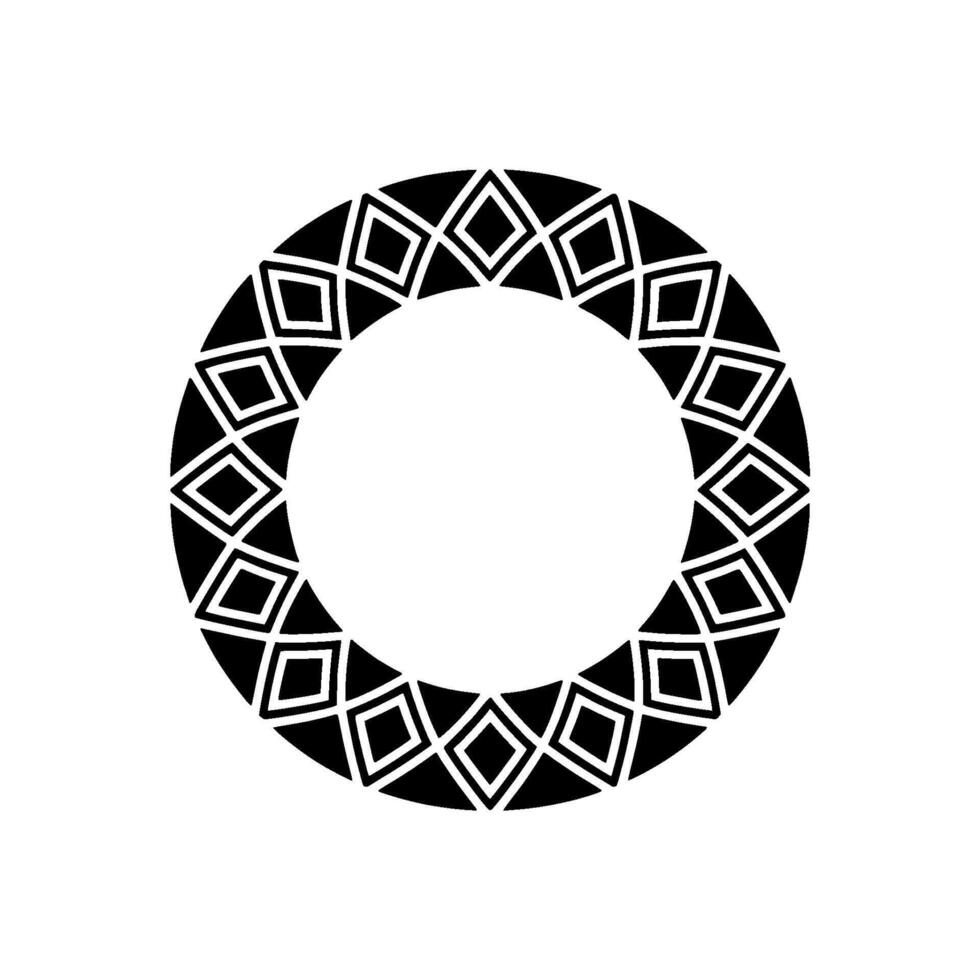 Geometric Circle Frame, Minimalist , Abstract Pattern, Mandala vector
