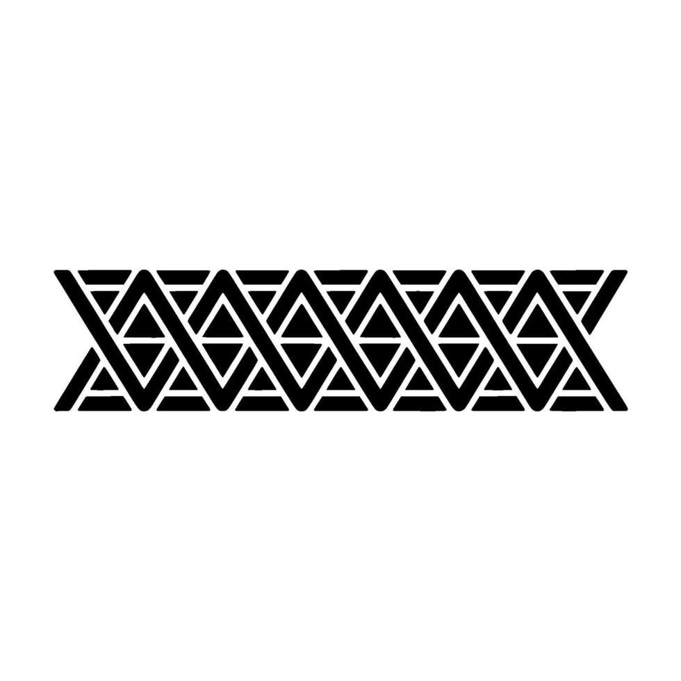 Geometric Tribal Border, Minimalist, alternate version 91 vector