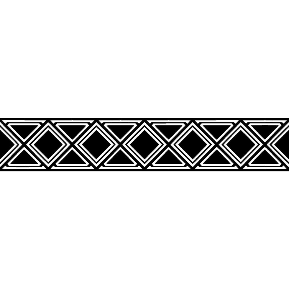 Geometric Deco Border, Minimalist Pattern, Elegant, Template vector