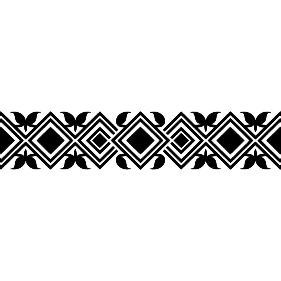 Geometric Border, Stylized Diamond Pattern, Ethnic Motif vector
