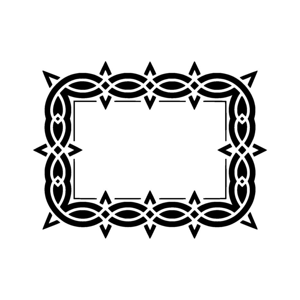 Intricate Celtic Frame, Vintage , Decorative Border - Pattern vector