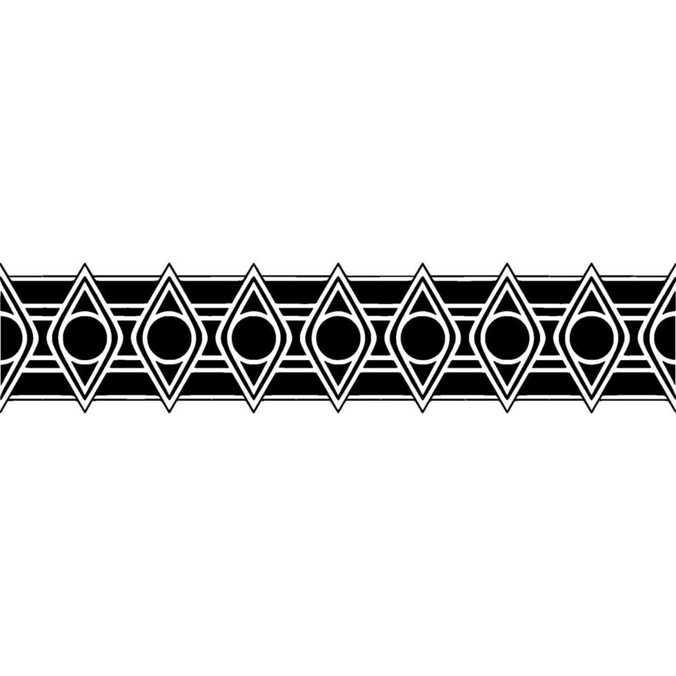 Geometric Deco Border, Minimalist, Ribbon vector