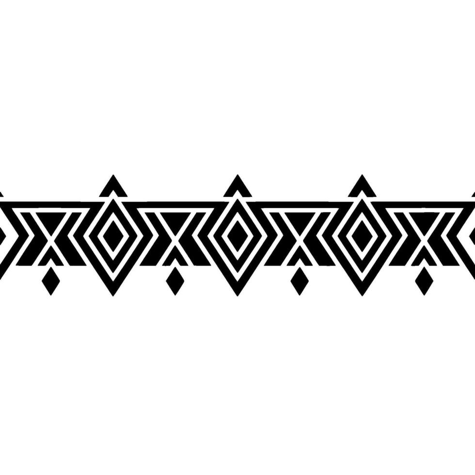 Geometric Tribal Border, Minimalist, alternate version 92 vector