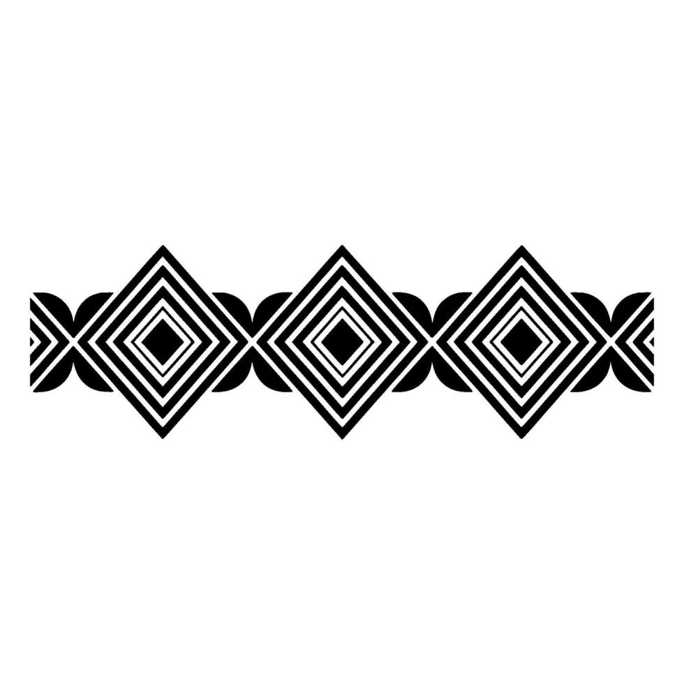 Geometric Diamond Border, Minimalist, Stylized vector