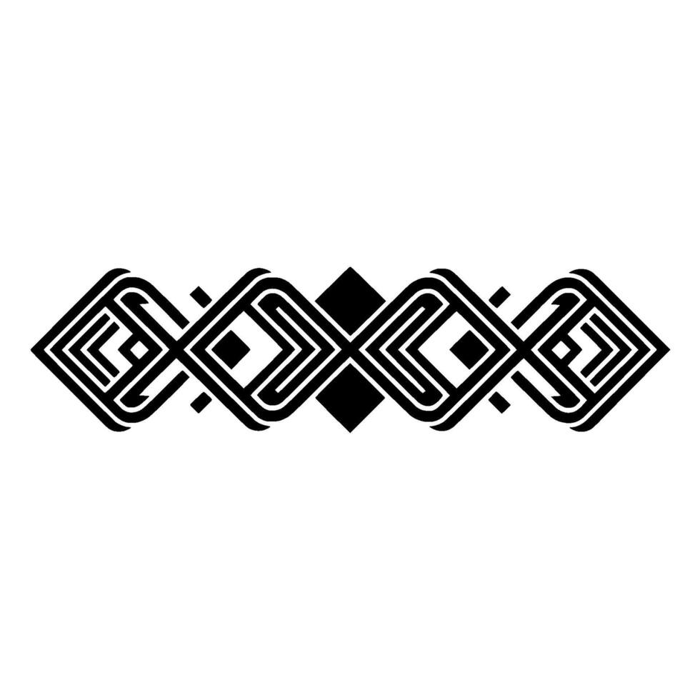 Geometric Deco Border, Minimalist, alternate version 11 vector