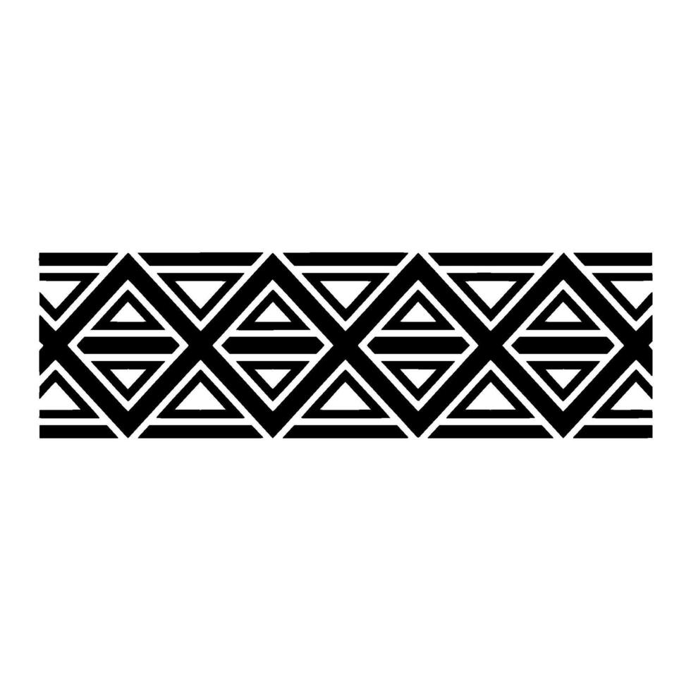 Geometric Tribal Border, Minimalist, alternate version 93 vector