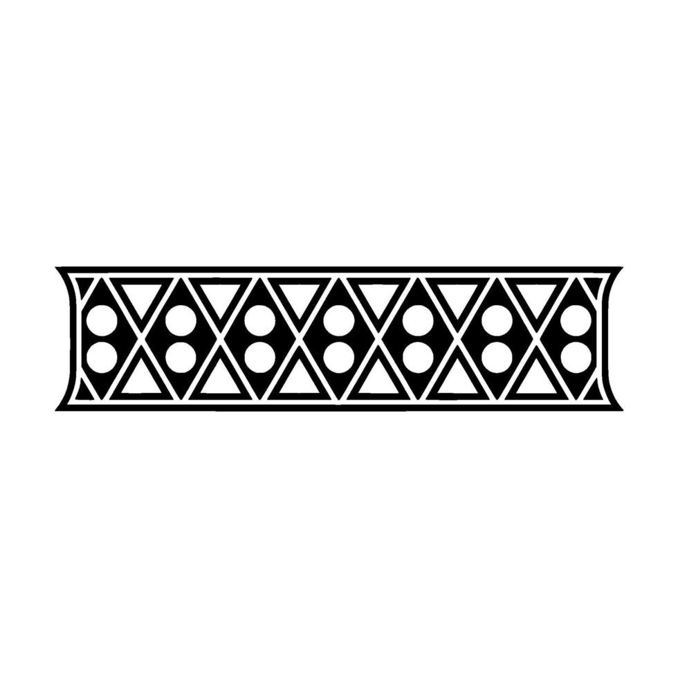 Geometric Deco Border, Minimalist, alternate version 12 vector