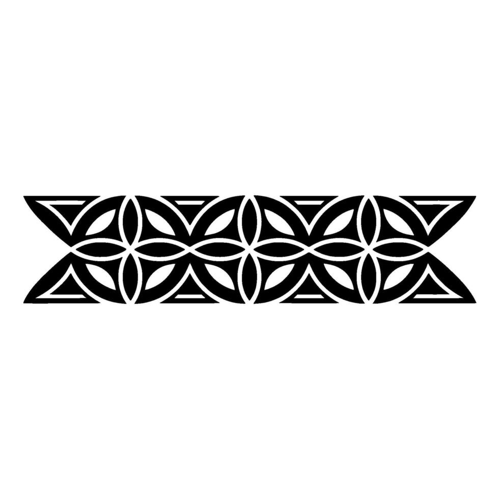 Geometric Tribal Border, Minimalist , Black White, Art vector