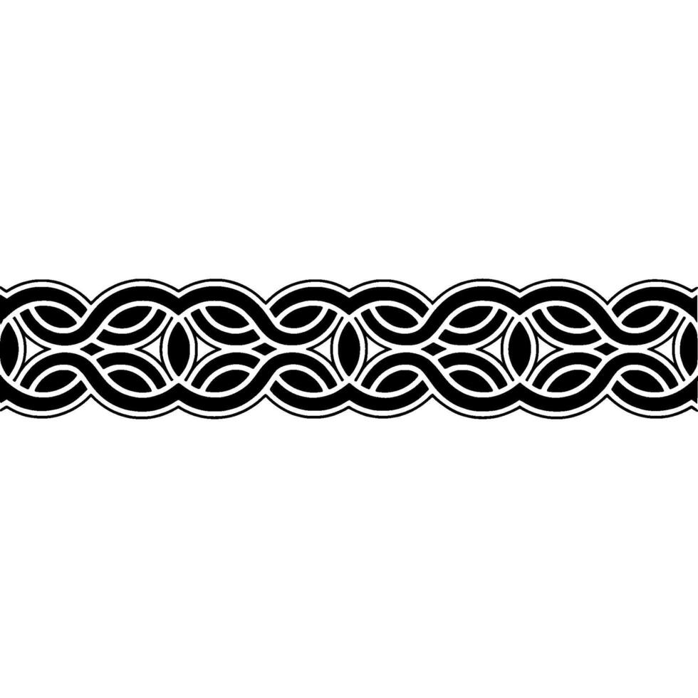 Intricate Celtic Knot Border, Vintage Style - Knotwork vector