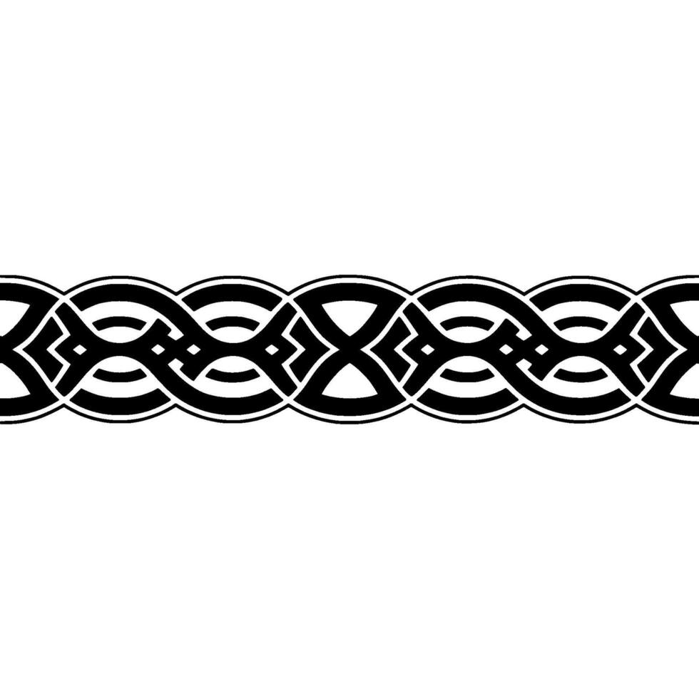 Intricate Celtic Border, Elegant Pattern, Vintage, Knotwork vector
