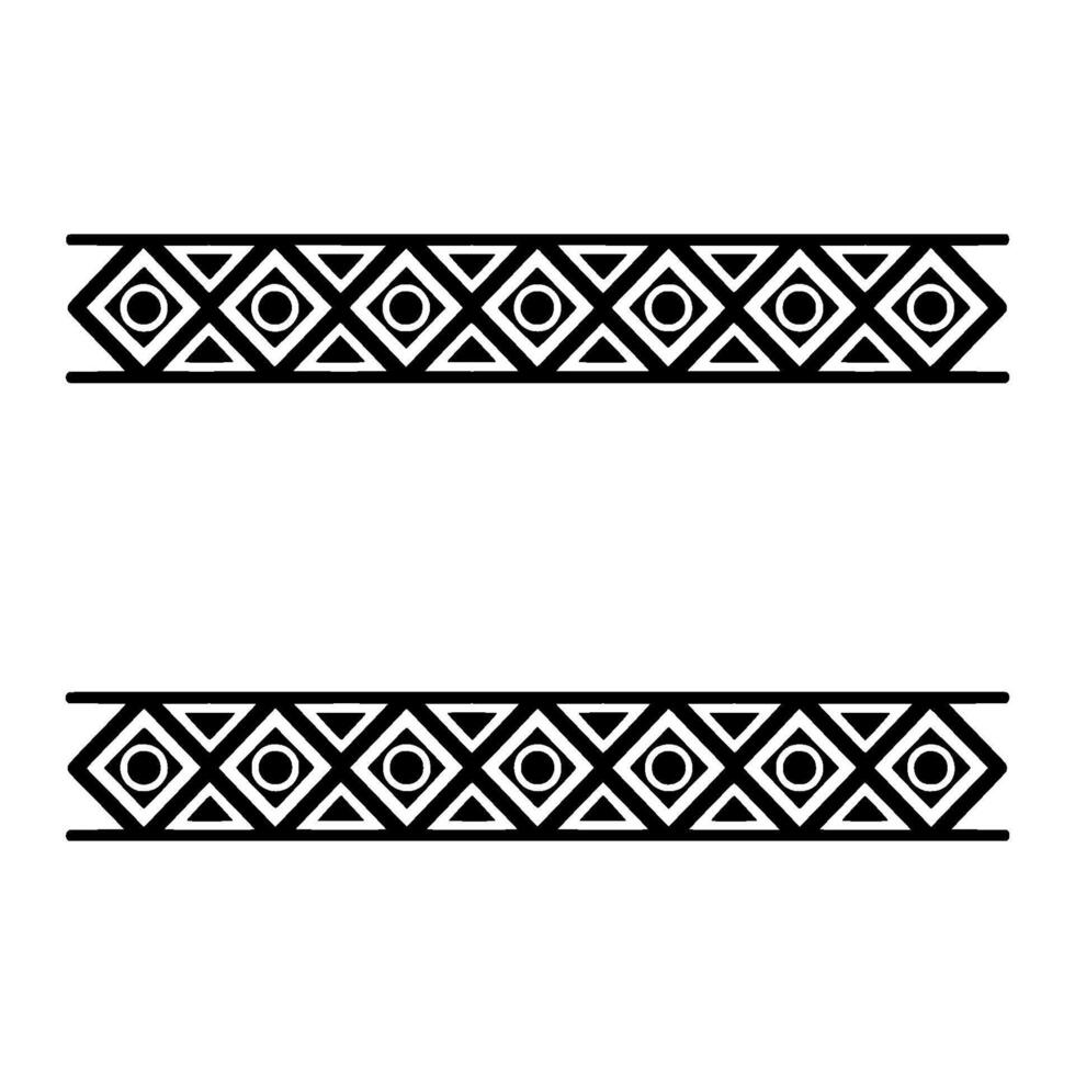 Geometric Tribal Border, Minimalist, alternate version 98 vector