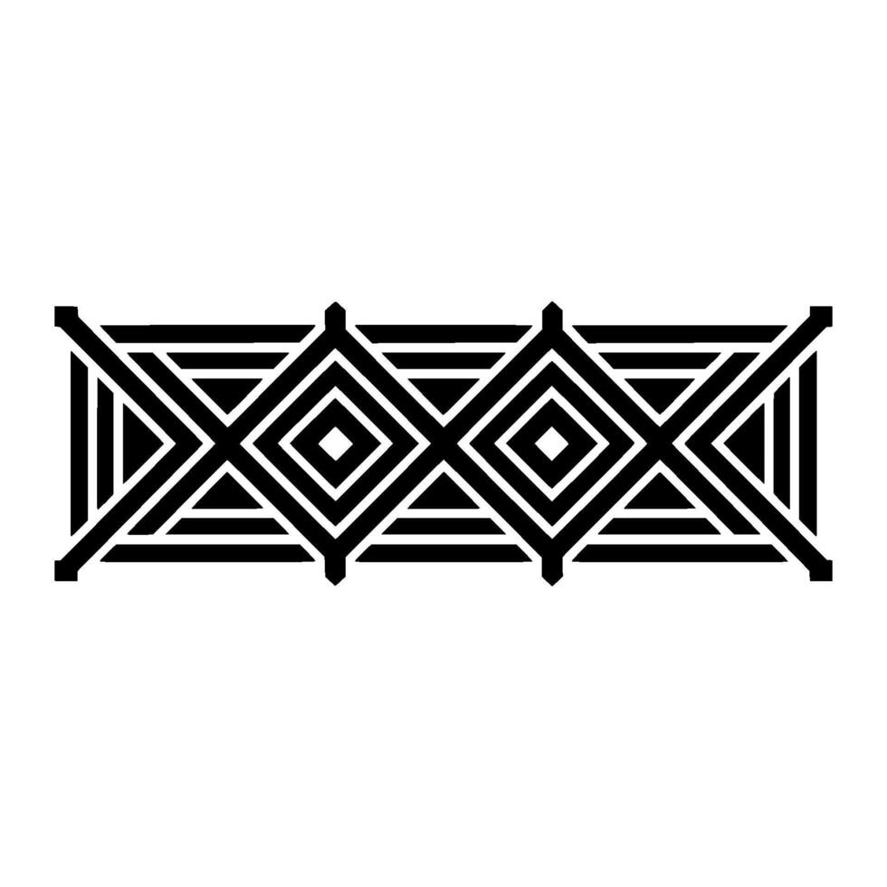 Geometric Deco Border, Minimalist Pattern, alternate version 31 vector
