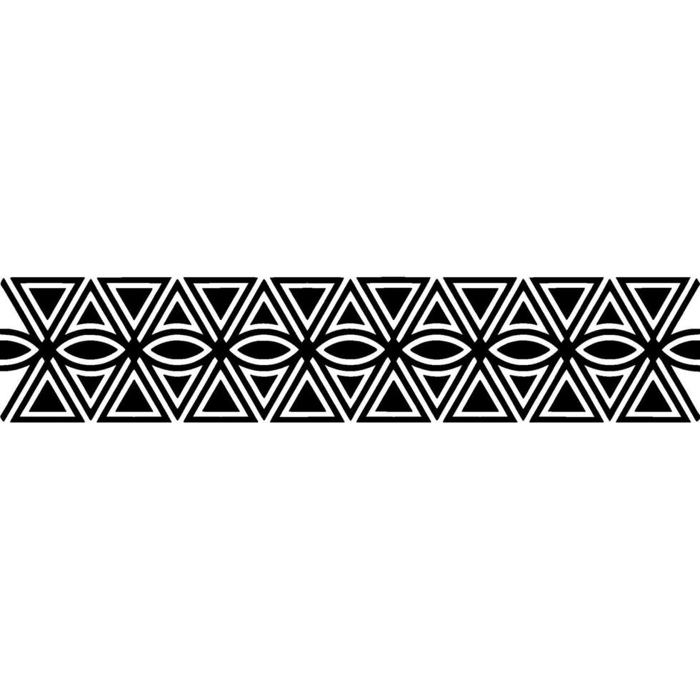 Geometric Deco Border, Minimalist Pattern, alternate version 33 vector
