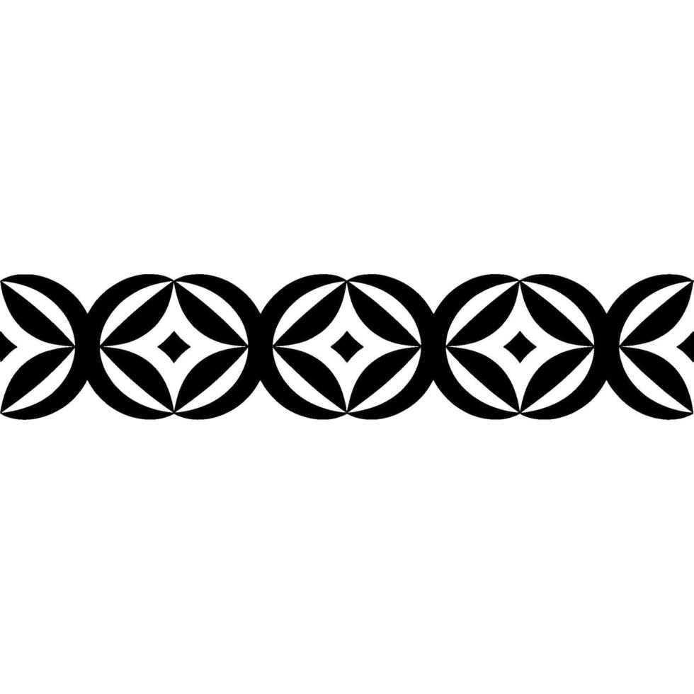 Geometric Border, Mid-Century Modern Pattern, Stylized vector