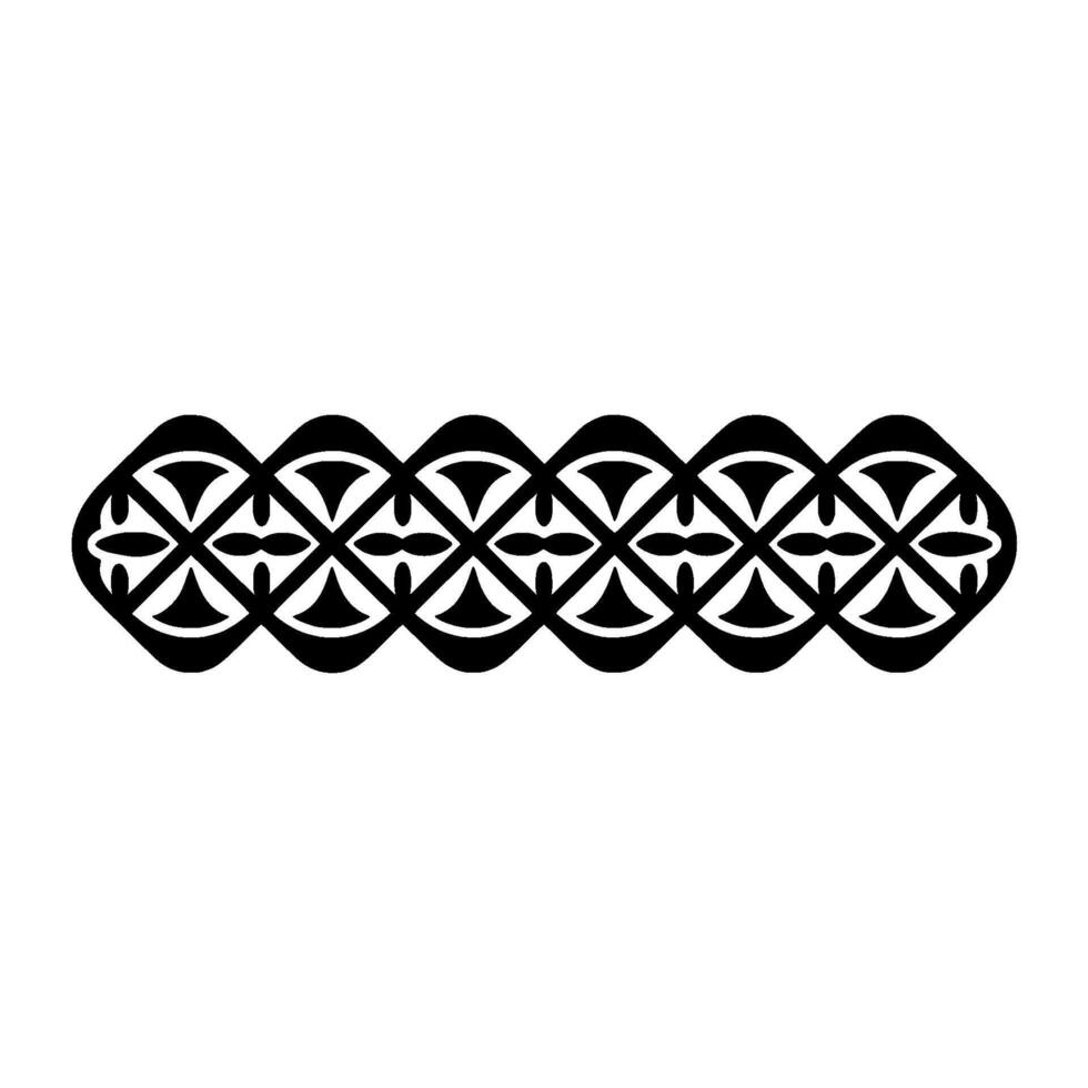 Geometric Tribal Border, Minimalist, Monochromatic vector
