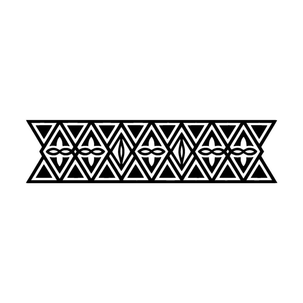 Geometric Tribal Border, Minimalist, alternate version 101 vector