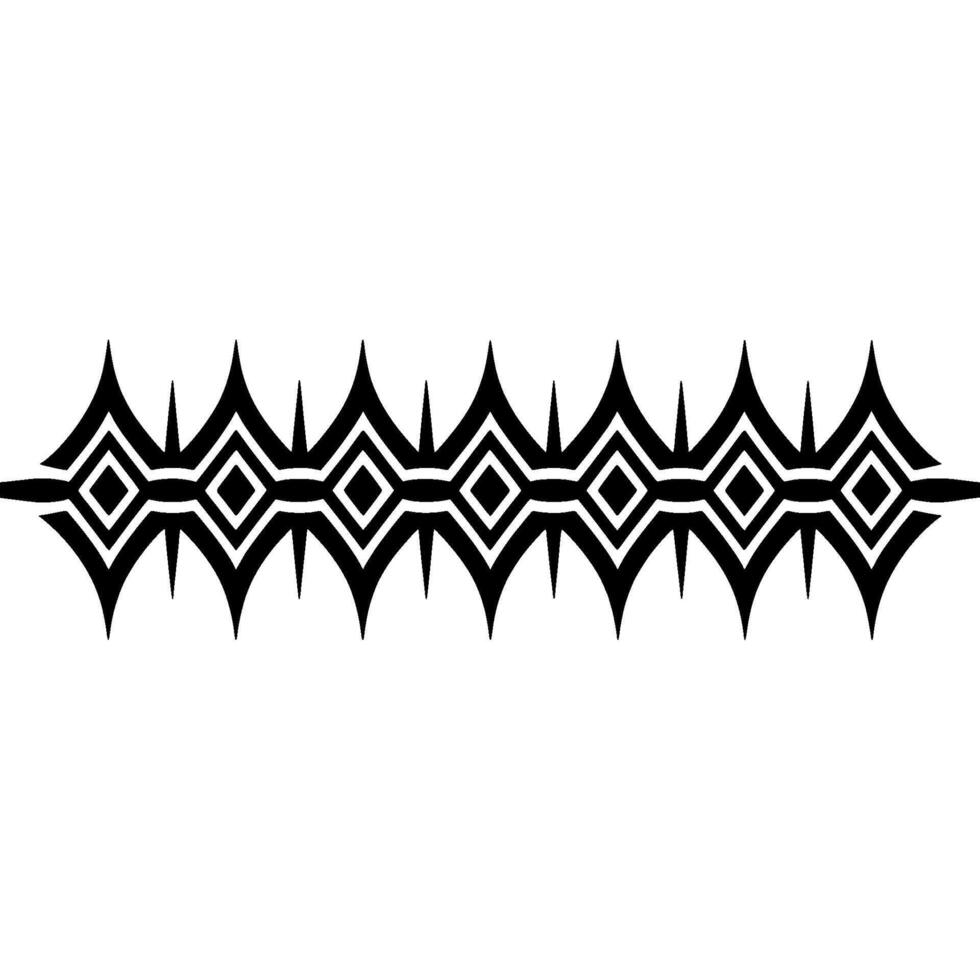 Geometric Tribal Border, Minimalist, alternate version 102 vector