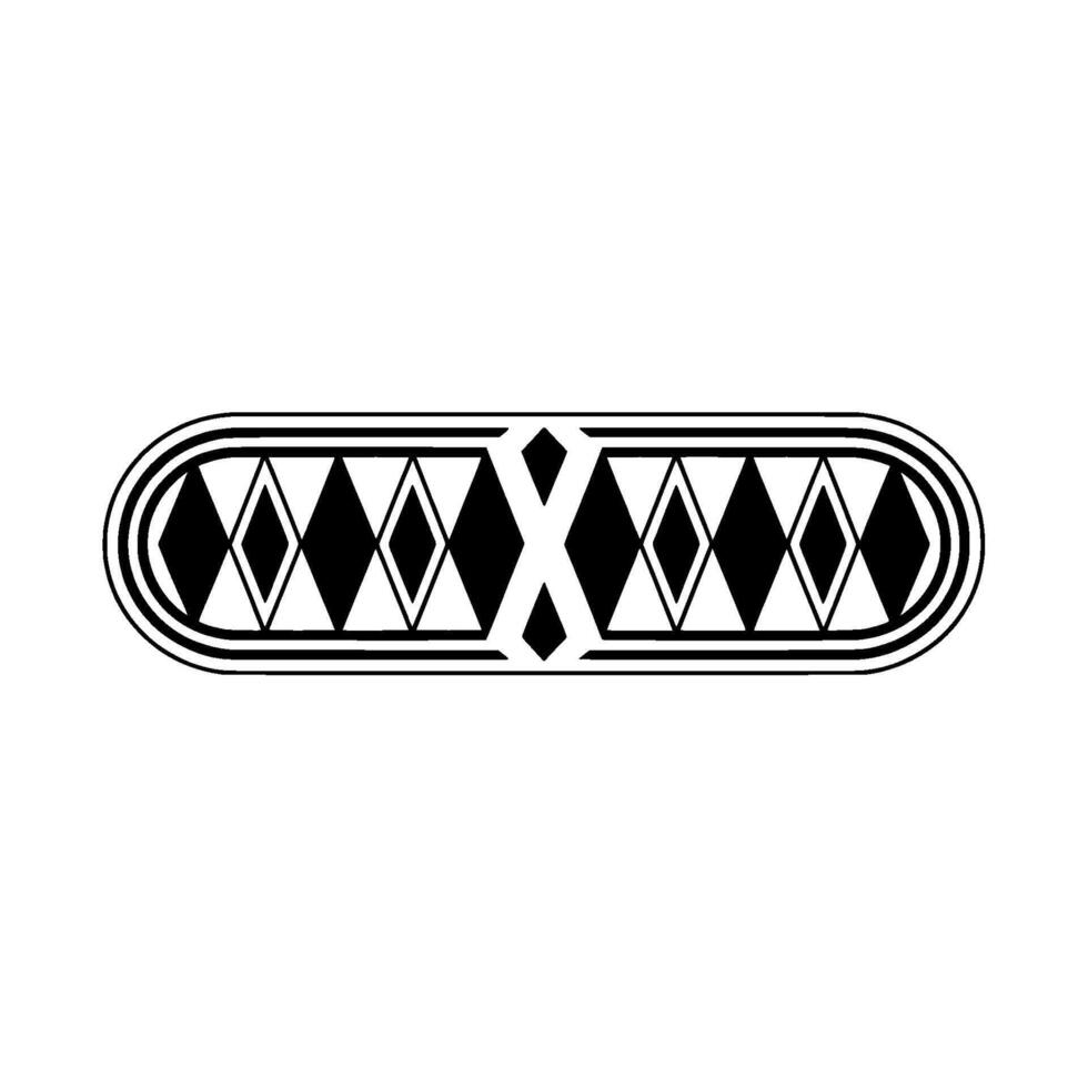 Geometric Deco Ornament, Minimalist, Ellipse vector