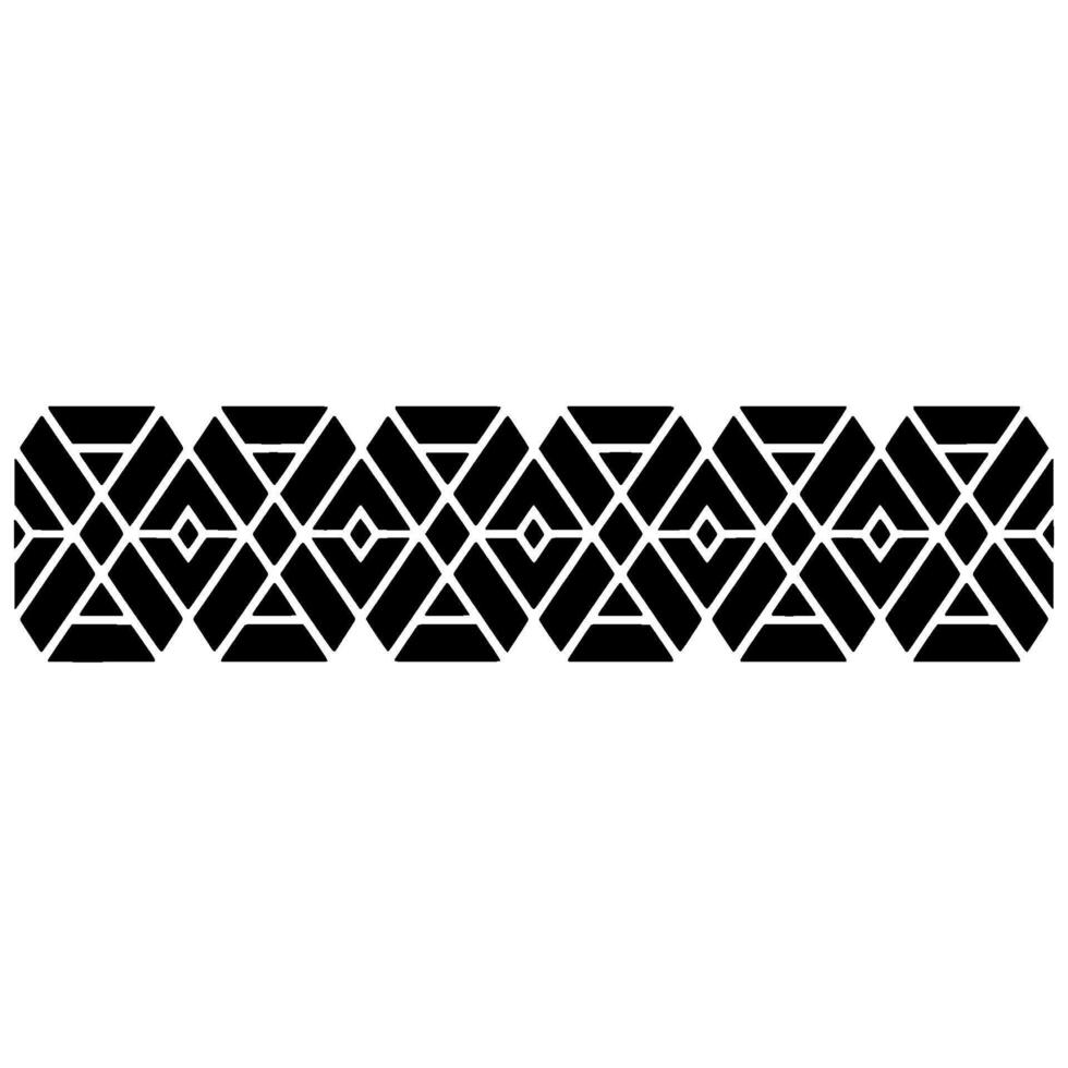 Geometric Tribal Border, Black White Pattern, Symmetry vector
