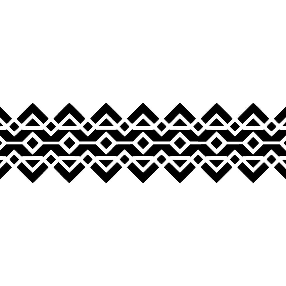 Geometric Tribal Border, Minimalist, alternate version 103 vector