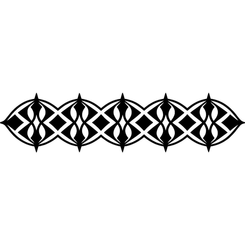 Intricate Celtic Border, Stylized Black Pattern - Ornamental vector