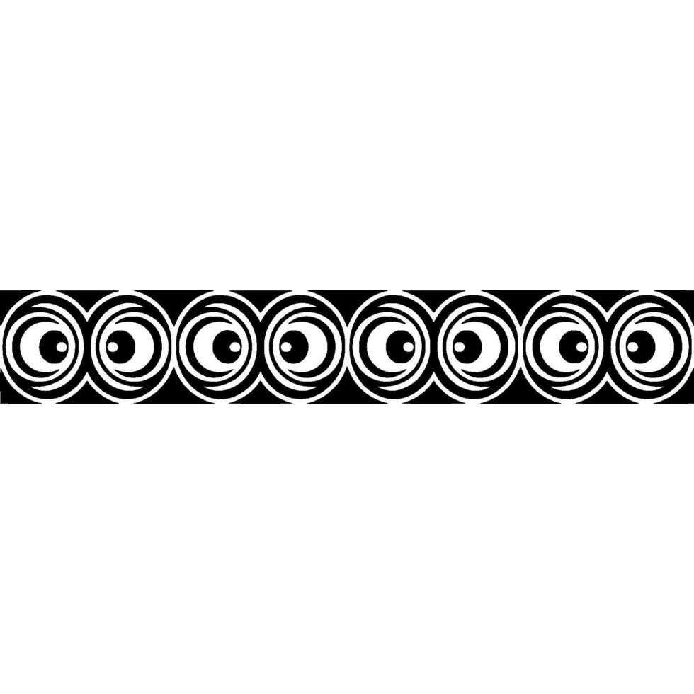 Geometric Circle Border, Retro , Minimalist Pattern vector