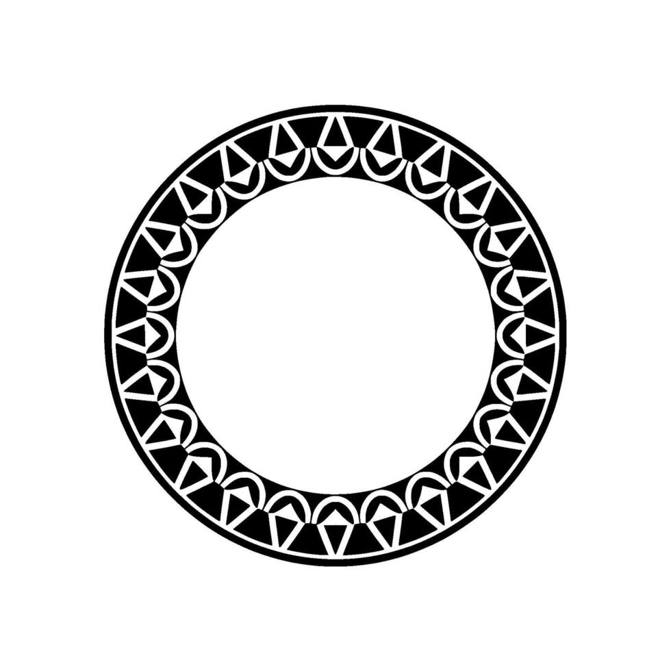 Geometric Circle Frame, Nordic , Minimalist Ornamentation vector
