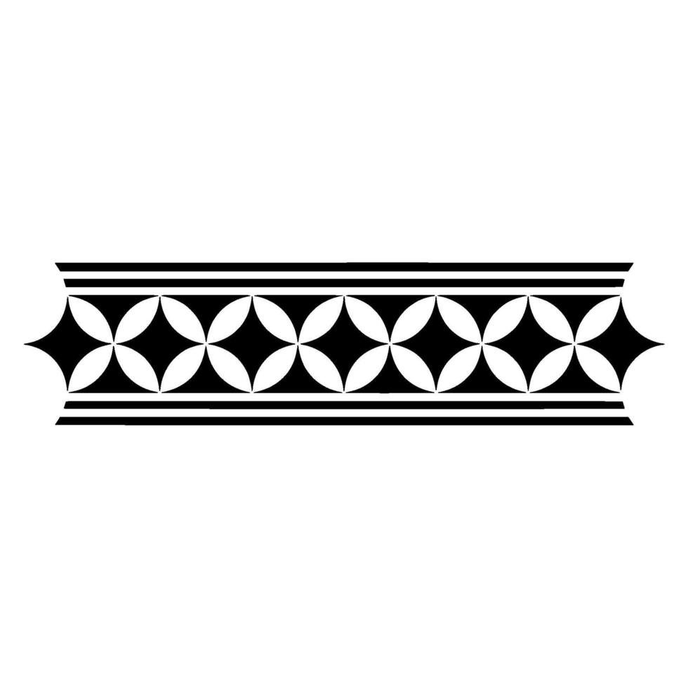 Geometric Border, Circular Motif, Minimalist, Monochrome vector