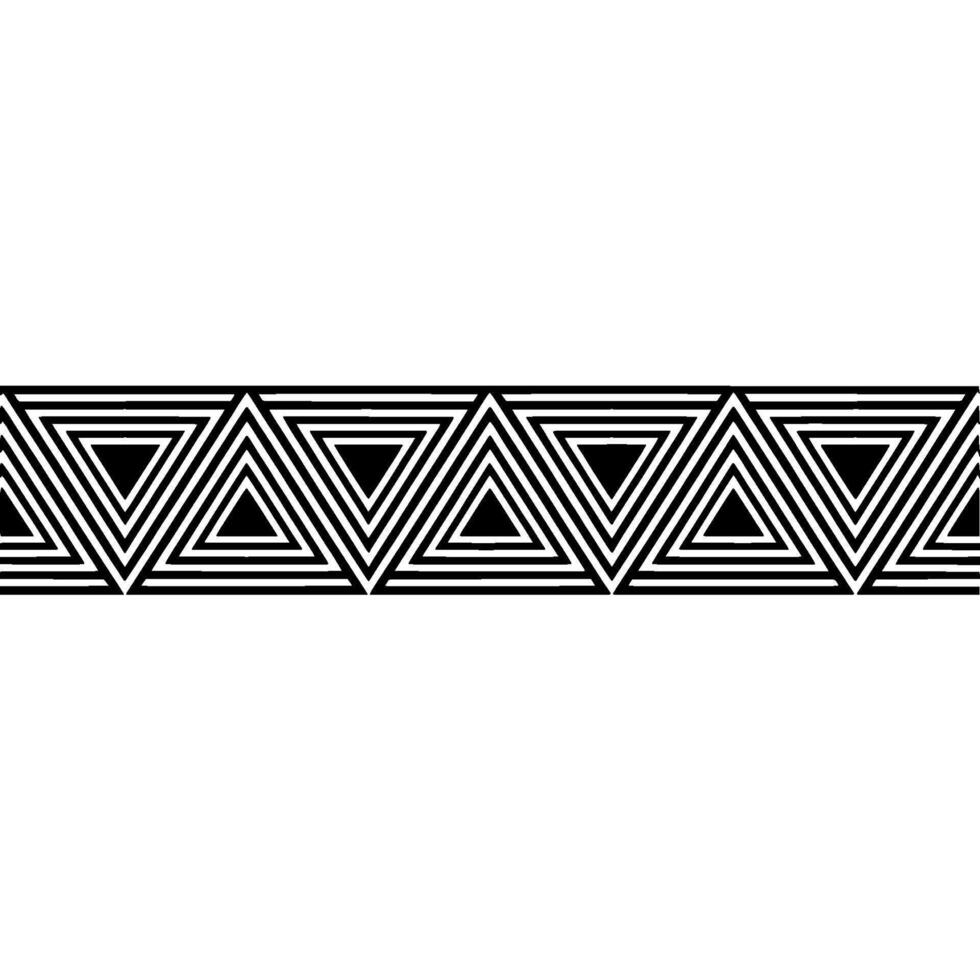 Geometric Deco Border, Minimalist Pattern, alternate version 34 vector