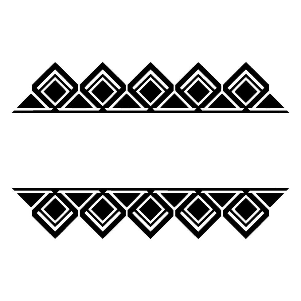Geometric Deco Border, Minimalist, alternate version 14 vector