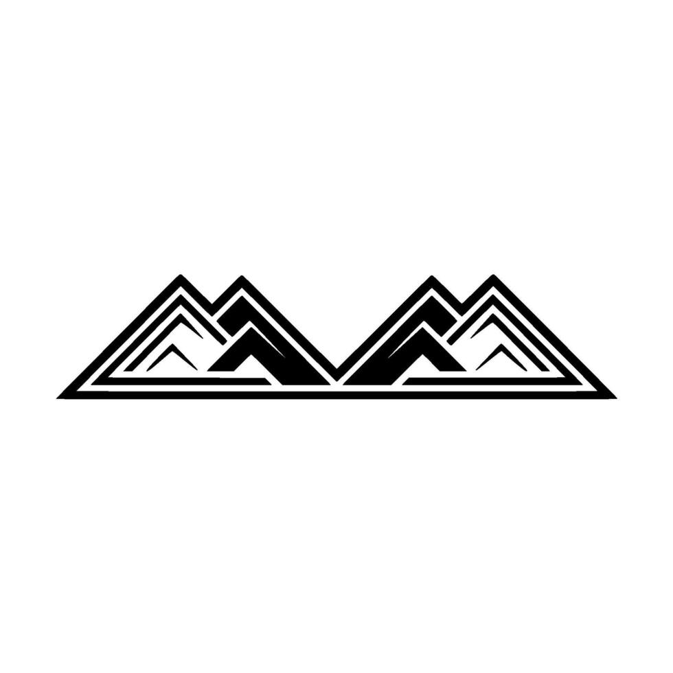 Geometric Mountain Range, Minimalist , Modern Emblem vector