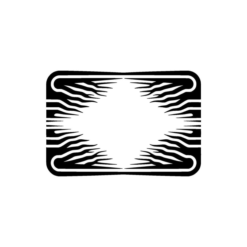 Geometric Flame Emblem, Retro , Minimalist vector