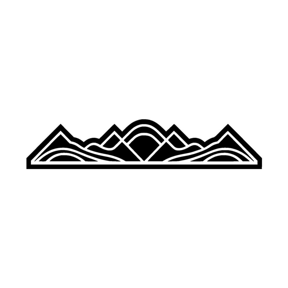 Minimalist Mountainscape, Geometric Horizon vector
