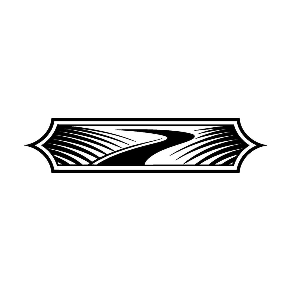 Dynamic River Path, Minimalist Illustration vector