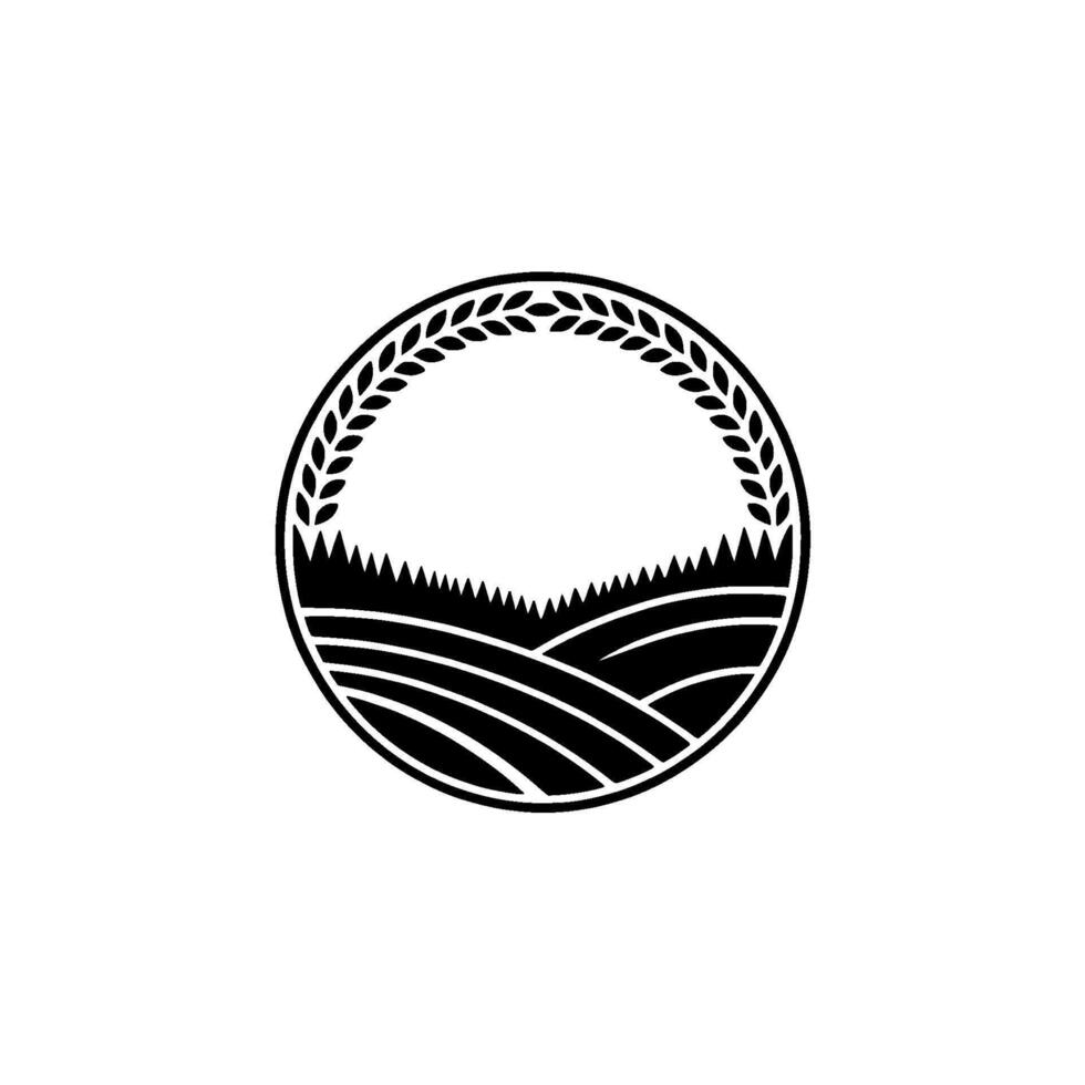 Rustic Harvest Emblem Agricultural Symbol of Growth and Heritage vector