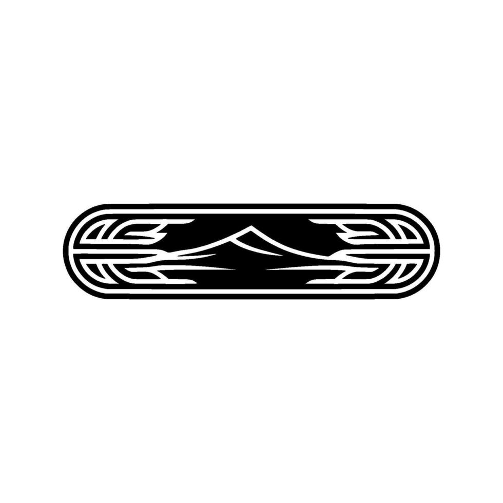 Tribal Wave Crest Emblem, Minimalist vector