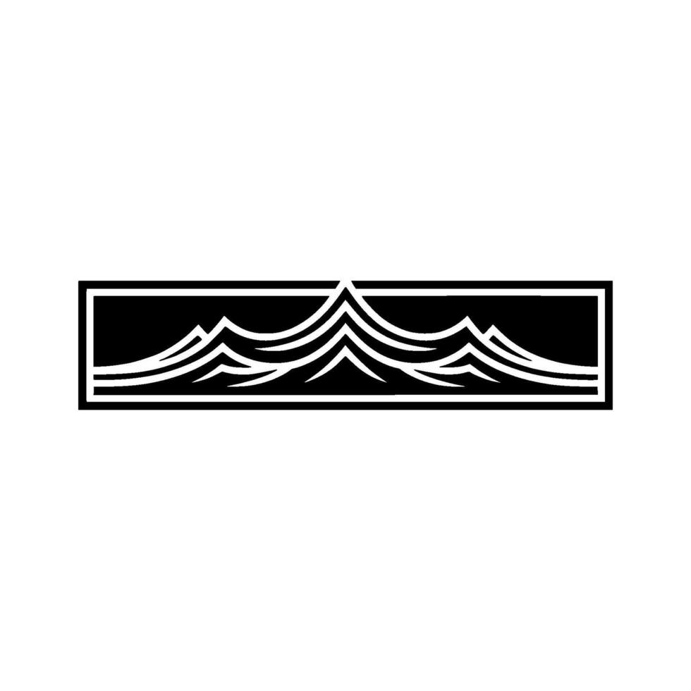 Minimalist Wave Emblem, Modern vector