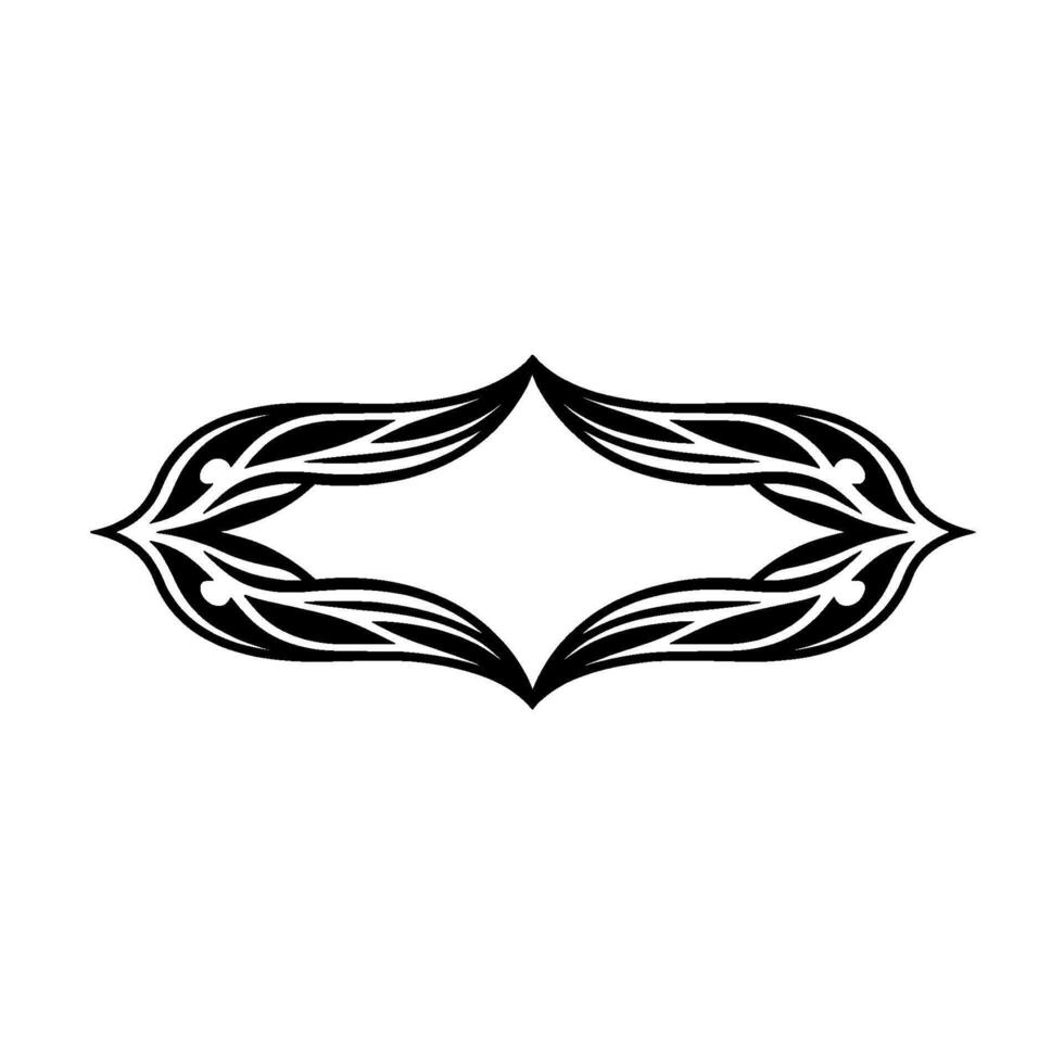 Stylized Oval Ornament, Art Deco Inspired vector
