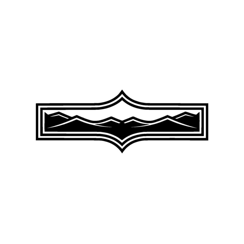 Mountain Crest Emblem - Minimalist Landscape vector