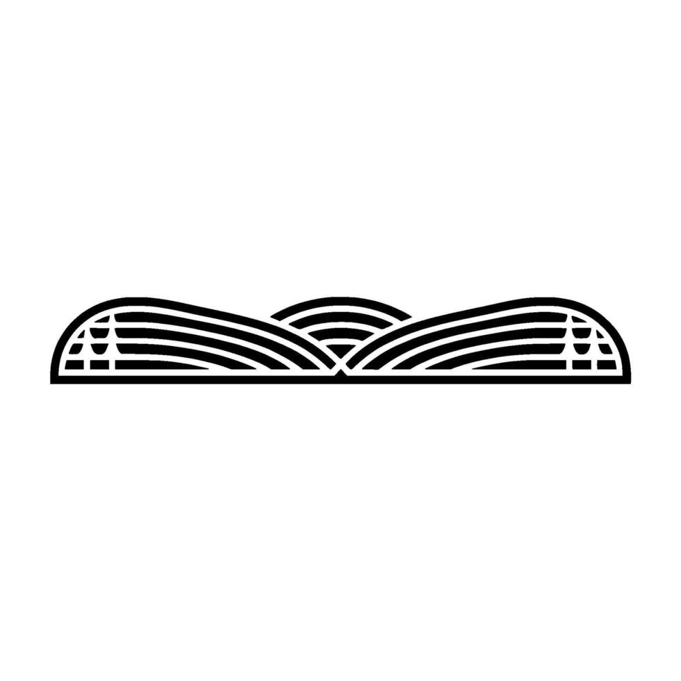 Abstract Horizon Line, Geometric Landscape, Minimalist vector