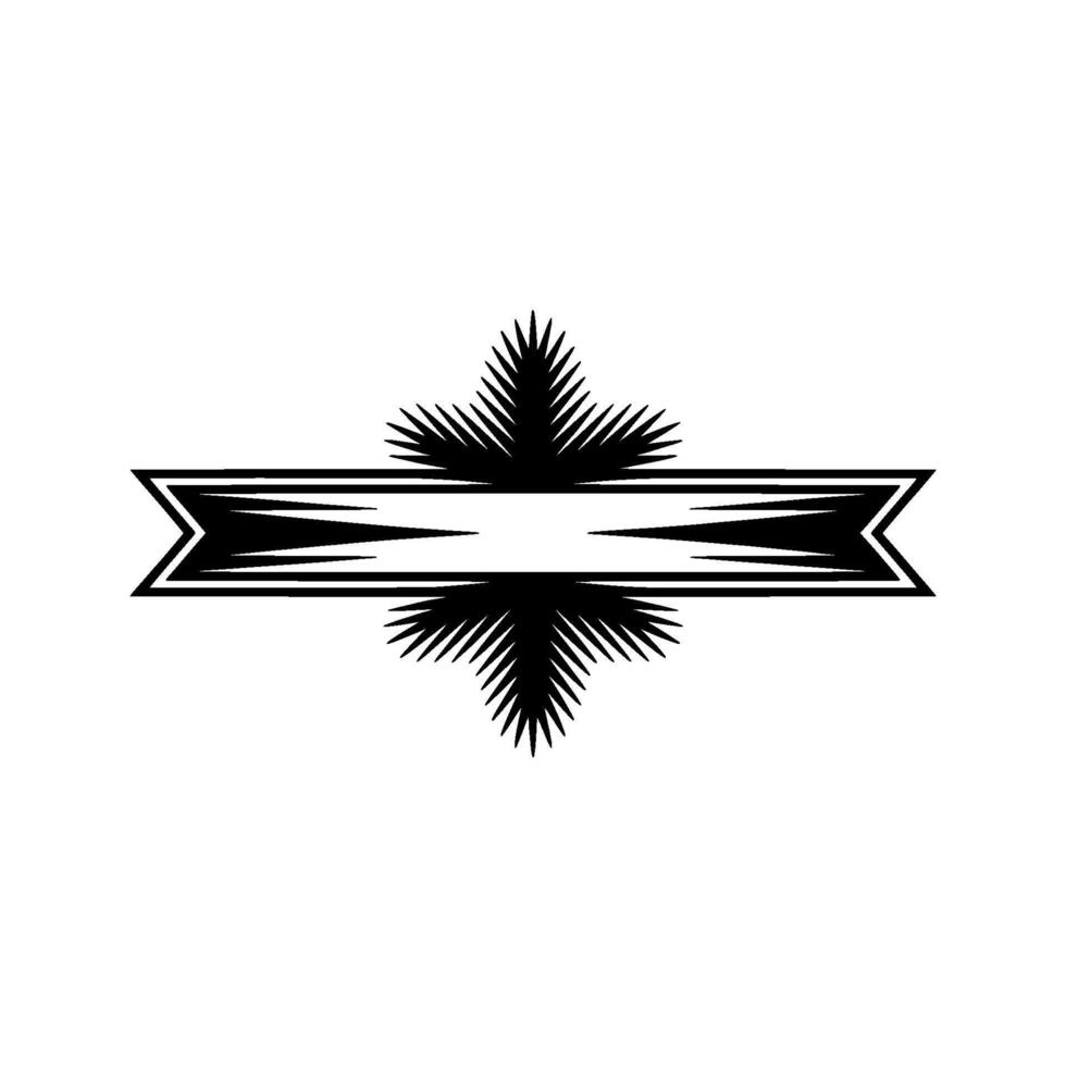 Geometric Emblem, Rustic Banner, Vintage vector
