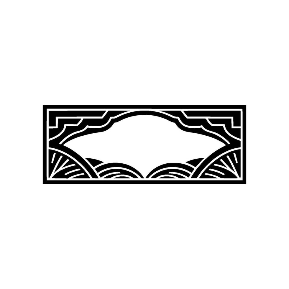 Geometric Mountainscape, Art Deco Silhouette, Mountain vector