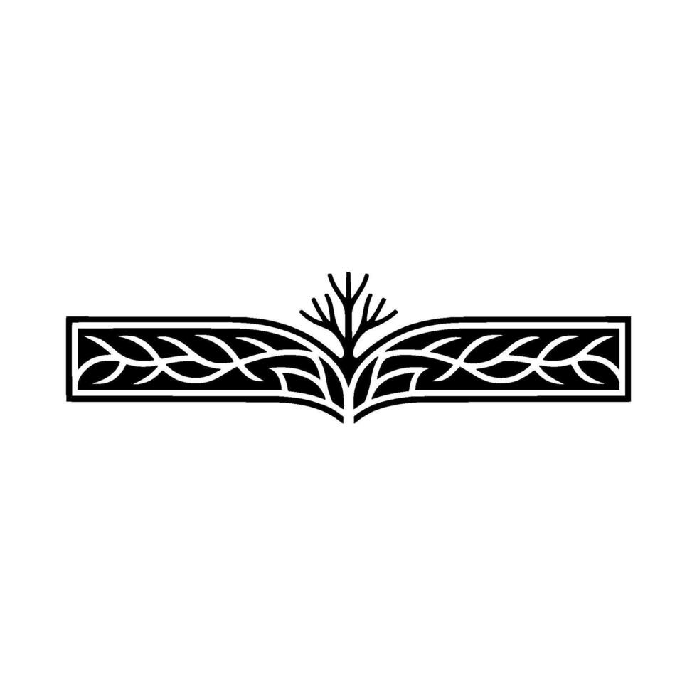 Elegant Botanical Divider, Vintage Style - Branch vector