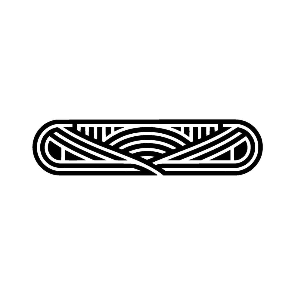 Abstract Wave Emblem, Minimalist Line Art, Serene Horizon vector