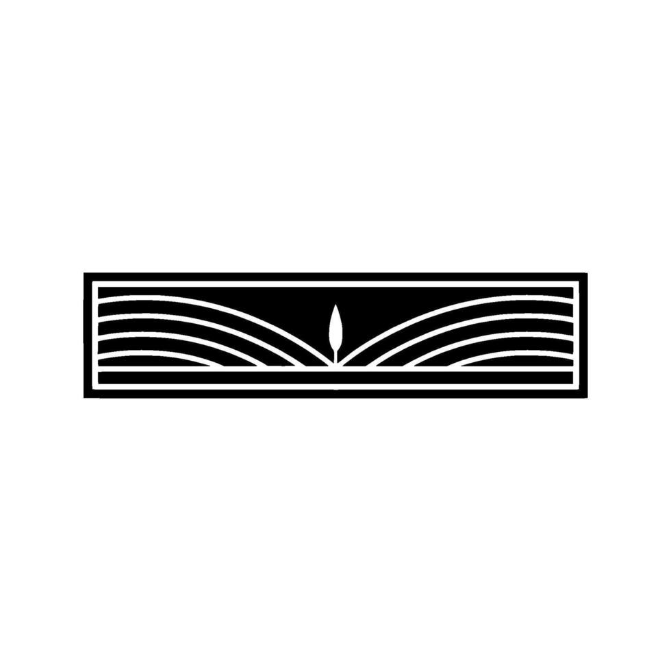 Minimalist Horizon, Serene Landscape Emblem, Geometric vector