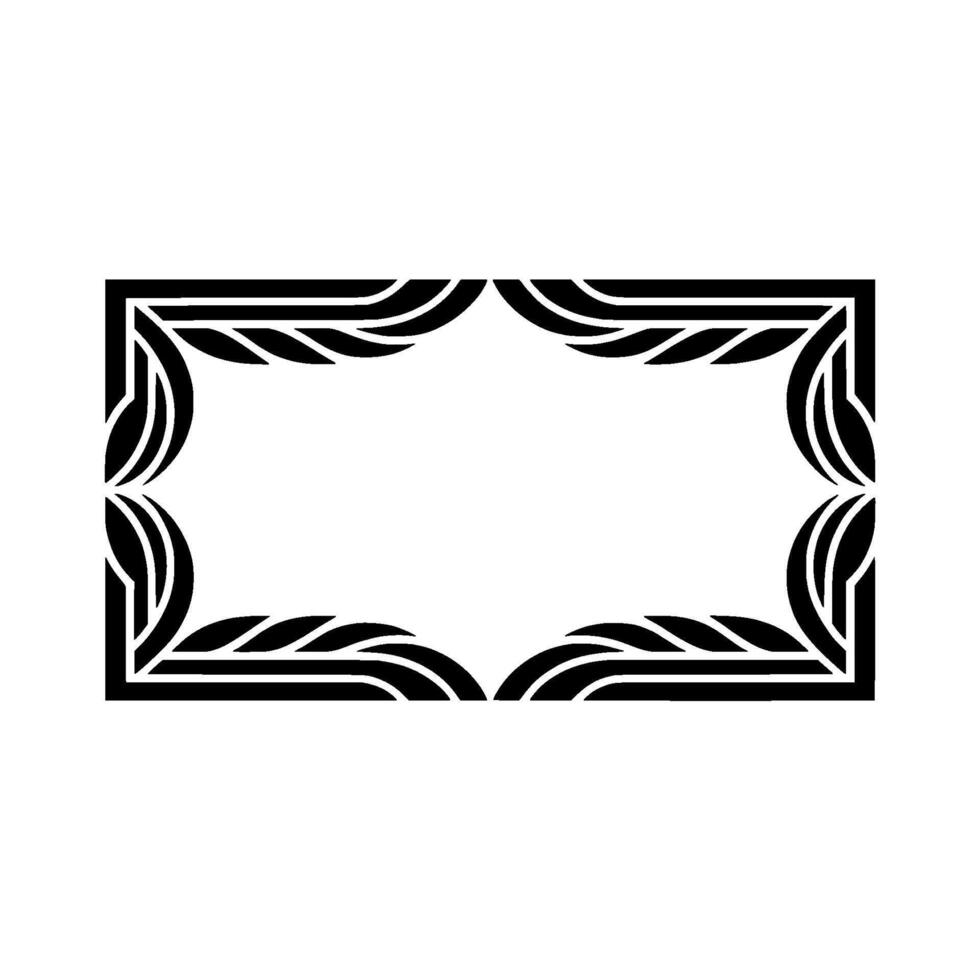 Geometric Deco Frame, Minimalist , Elegant Border, Linear vector