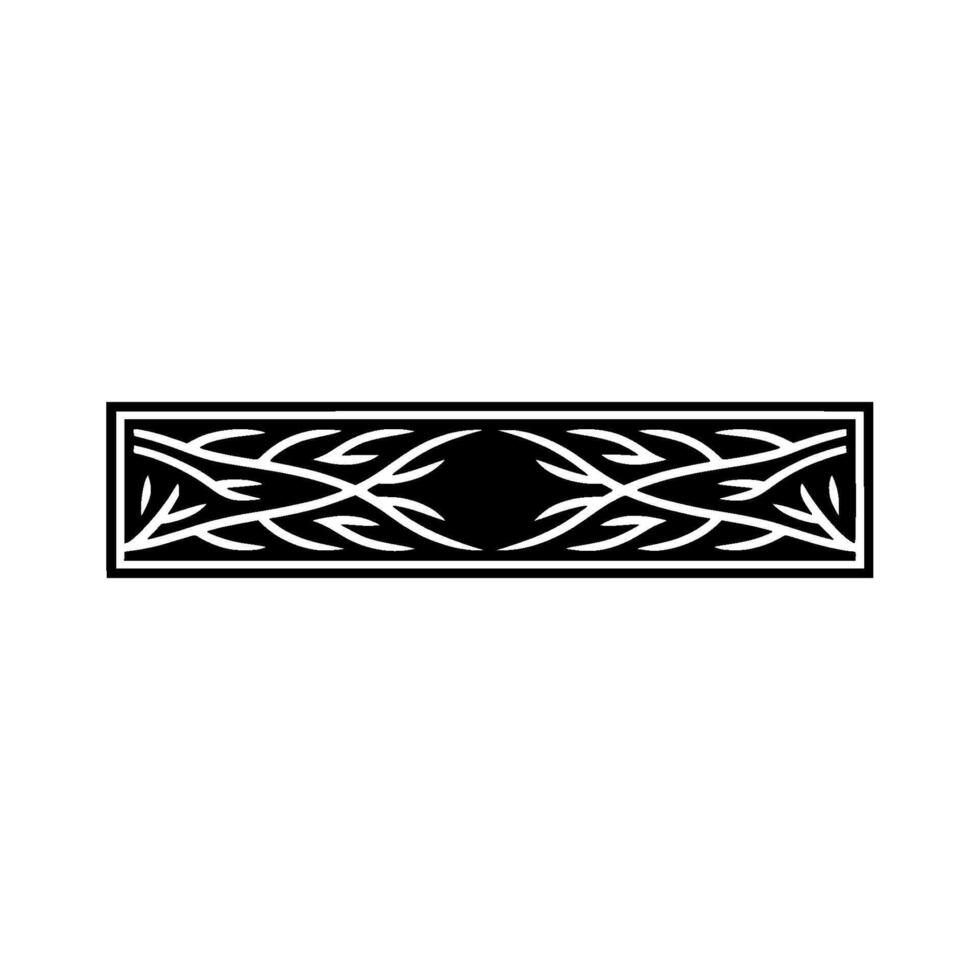 Elegant Branch Border, Vintage Element vector